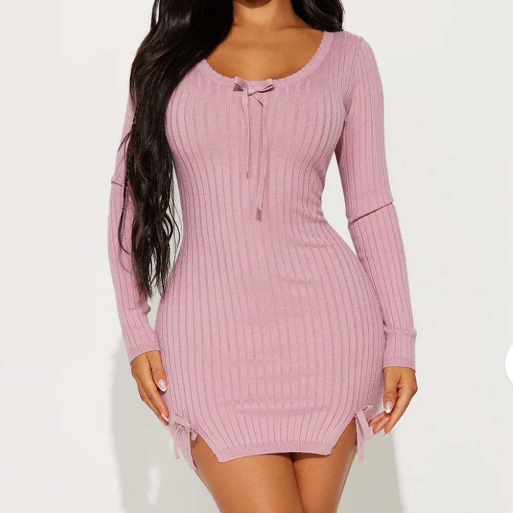 NWT Fashion‎ Nova Womens Pink Mini Sweater Dress size XL